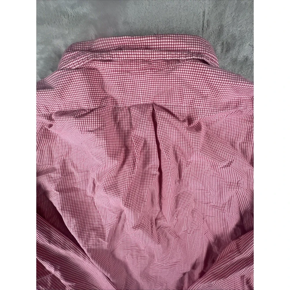 RALPH LAUREN Custom Fit Red And White Gingham Button Down Shirt  Size XXL - Picture 12 of 12